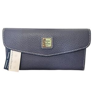 Dooney & Bourke Blue Pebbled Leather Wallet
